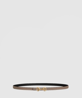 헤리티지 버클 양면 가죽 벨트