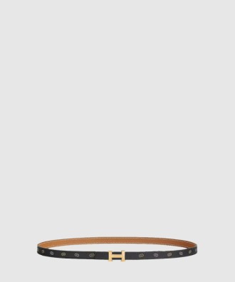 밀론 H 버클 양면 가죽 밴드