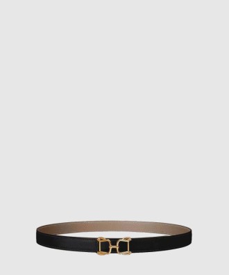 아라베스크 벨트 버클 리버서블 가죽 스트랩