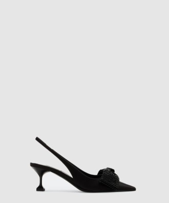 새틴 슬링백 펌프스 5I811D