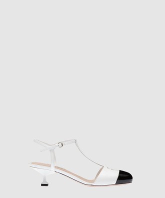 투톤 가죽 펌프스 5I769D