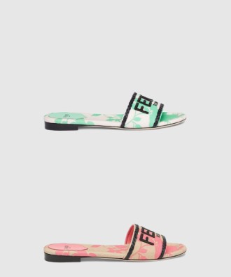 와이드 자수 패션 슬리퍼 8R8092