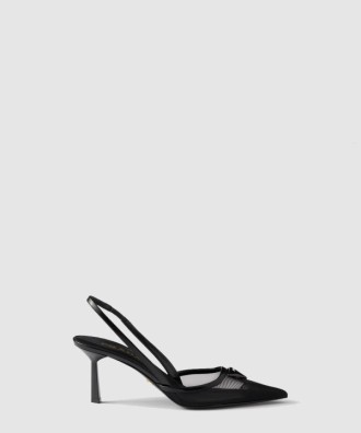 메쉬 소재 슬링백 펌프스 1I891N