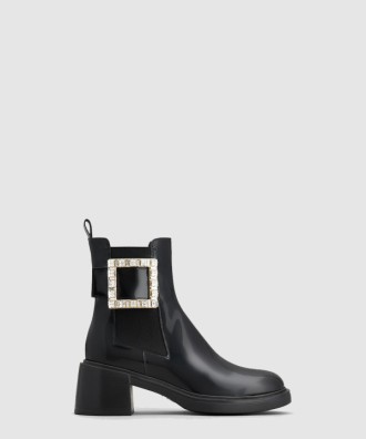 비브 레인저스 스트라스 버클 첼시 앵클 부츠 5983