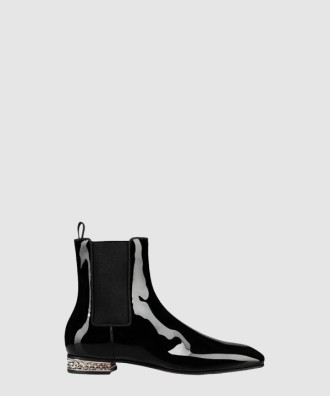 에나멜 스파이크 부츠 3220228