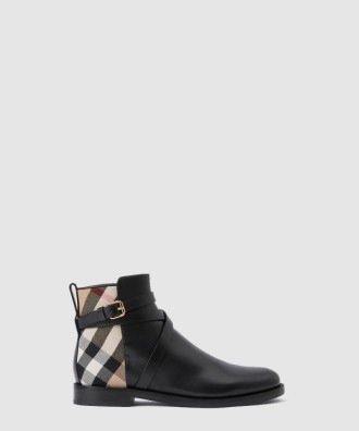 체크 레더 부츠 80568191