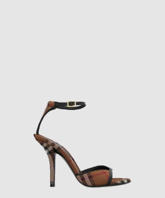 빈티지 체크 샌들 힐 80655071