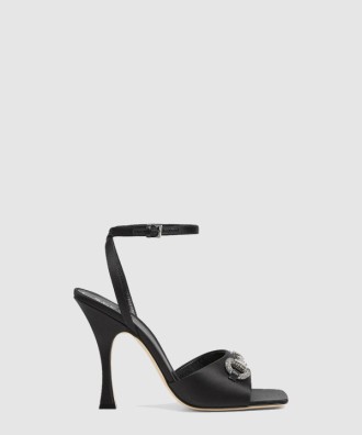 크리스탈 호스빗 장식이 있는 샌들 834344