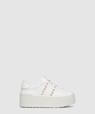 락스터드 언타이틀드 송아지 가죽 플랫폼 스니커즈