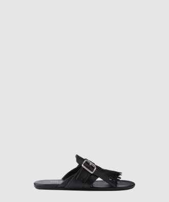 셔플 가죽 끈 샌들 1Y961N