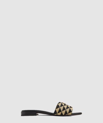 자수 패브릭 샌들 1XX637