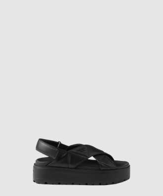 나파 가죽 크로스 플랫폼 샌들 1XZ777