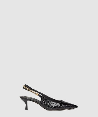 가죽 미디움 힐 슬링백 8J8577