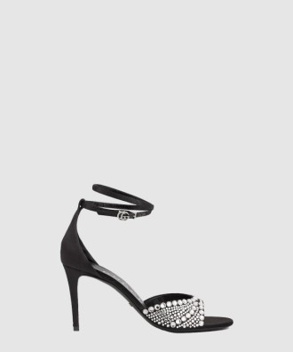 샌들 실크 크리스탈 포함 749833