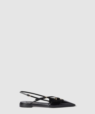 가죽 슬링백 발레리나 5F476E