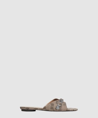 로고패턴 자카드 샌들 브라운 707368