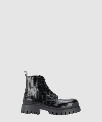 스네이크 텍스처 바이커 부츠 600911