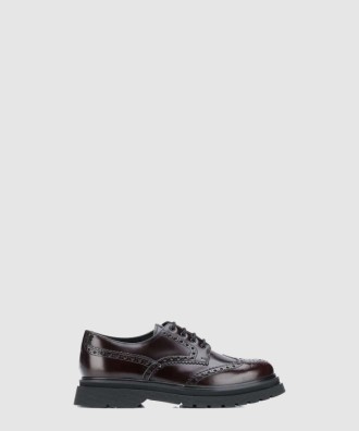 펀치 홀 디테일 레이스업 슈즈 2EE347