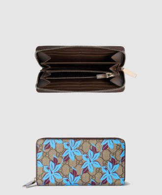 GG 수프림 프린트 집 어라운드 지갑 841150