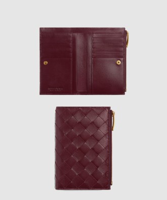 미디엄 인트레치아토 폴더형 지퍼 지갑 749940