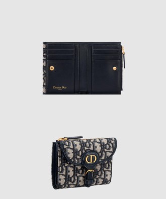 플랩 더블 할인 트윌 자카드 더블 가죽 지갑 S5699