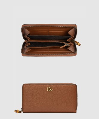 장지갑 대나무 더블 G 지퍼 지갑 739499