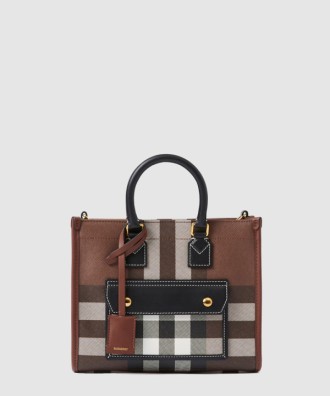 미니 체크 토트백 80696611