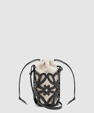 아나그램 컷아웃 포켓 - 클래식 카프스킨 & 캔버스