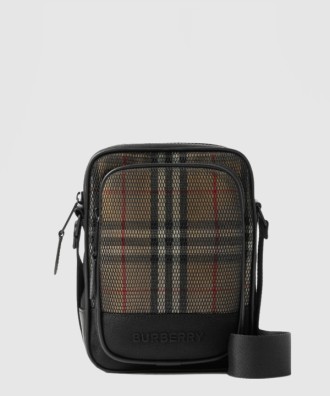 자수 로고 체크 크로스백 80659071