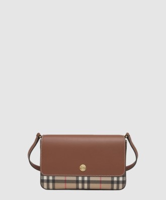 체크 레더 페니 숄더백 80492441