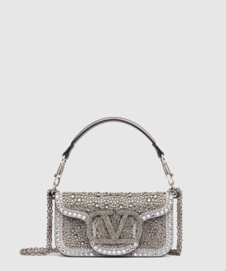 라인스톤 장식 스몰 발렌티노 가라바니 로코 숄더백