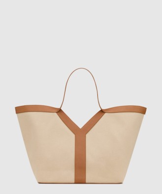 캔버스와 가죽 소재의 y 토트 817602