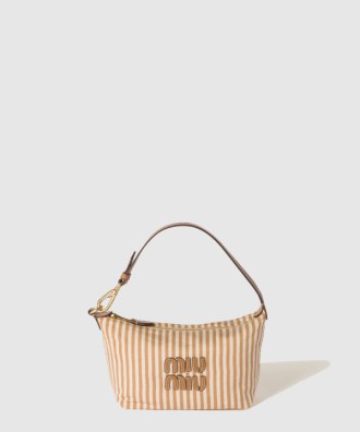 로고 장식 자카드 패브릭 파우치 5NE841