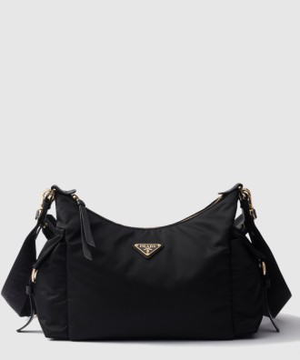 익스플로어 라지 리나일론 및 가죽 핸드백 1BC264